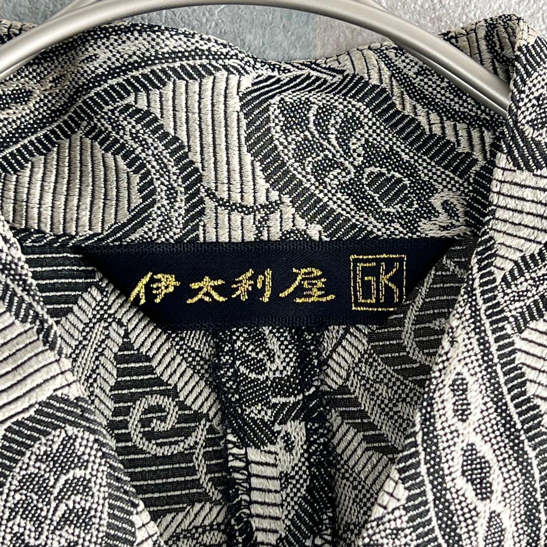 伊太利屋 イタリヤ（7）デザインレースシャツワンピース スタンドカラー スリット