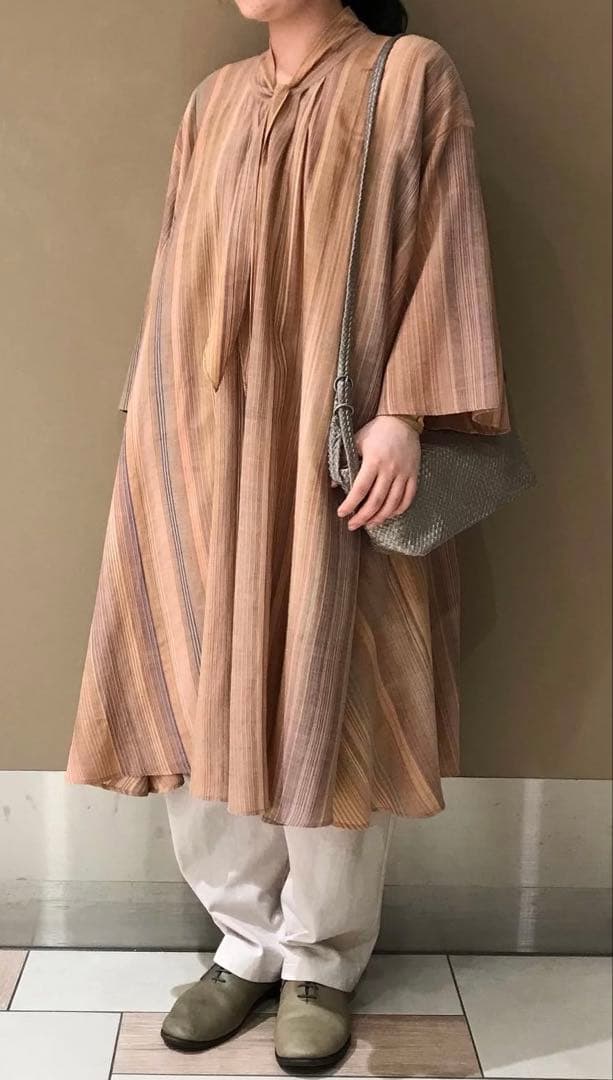 ヨーガンレール シルクコットンストライプ　チュニック