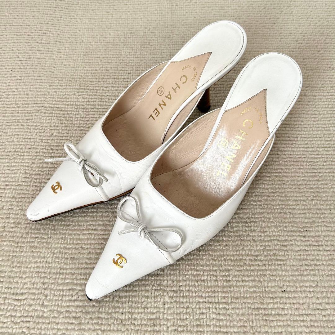 CHANEL シャネル パンプス ミュール ココマーク 22cm