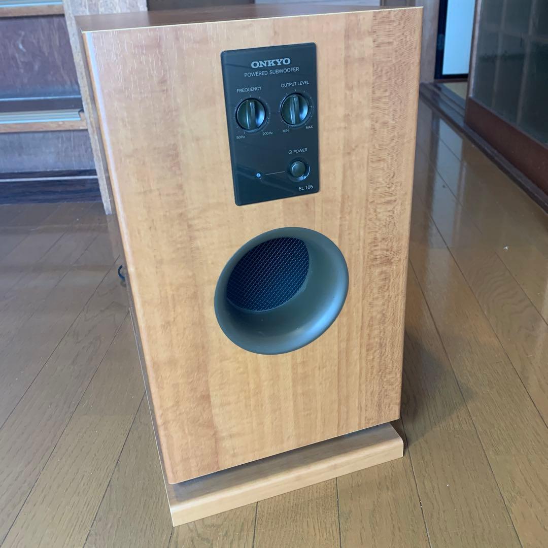 【銘機】ONKYO オンキョー SL-105 アンプ内蔵サブウーファー