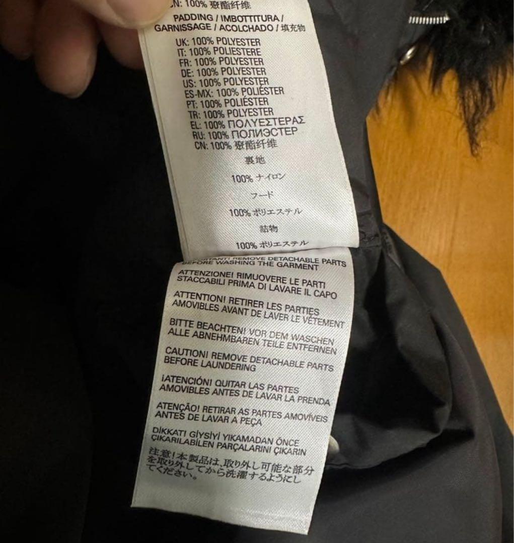 DIESEL ファー付きモッズコート　ダウン　黒