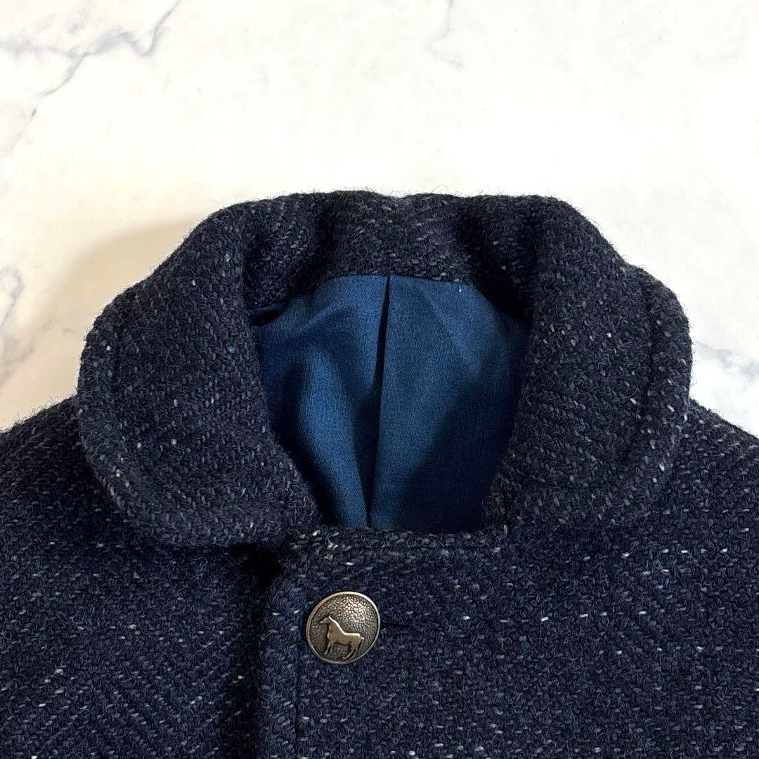 45R インディゴ染め ツイードメルトンのジャケット