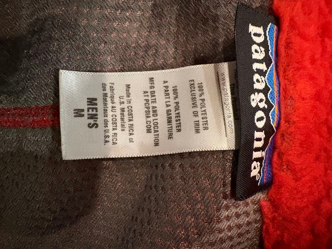 パタゴニア patagoniaレトロXベストMレッドフリースアウターインナー古着