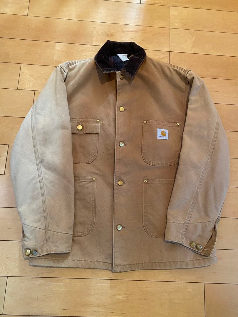 Carhartt ベージュ カバーオール　ミシガンチョアコート　USA製　90s