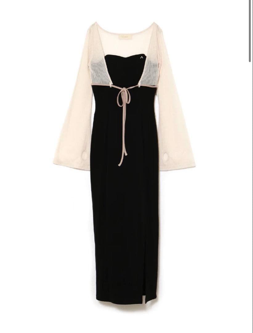 ワンピース Lona ribbon long dress andmary