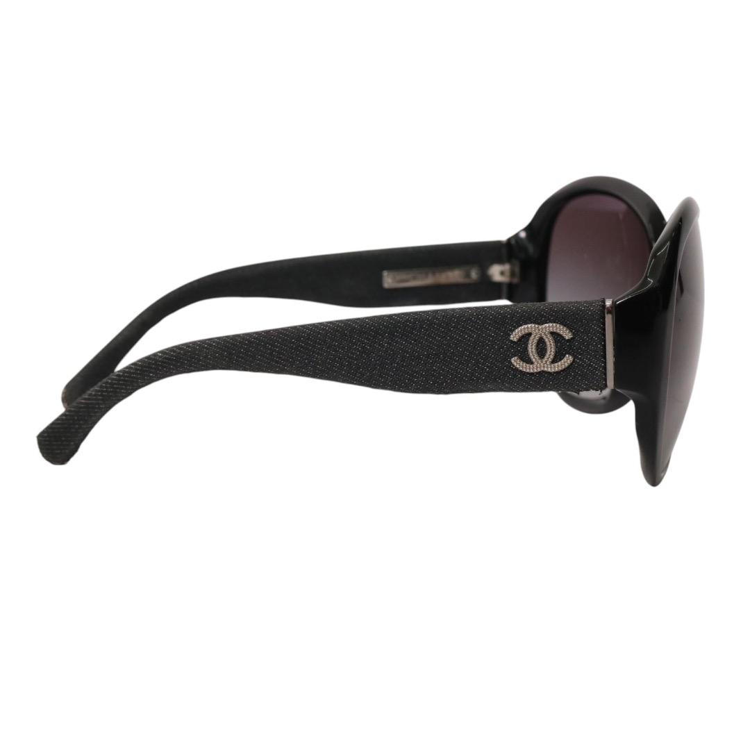 シャネル CHANEL デニム サングラス アイウェア ラウンド型 ココマーク