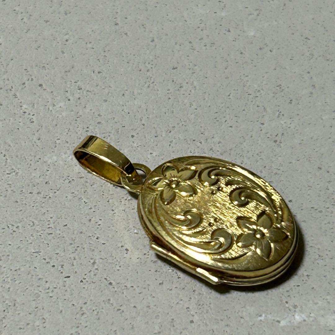 18k ヴィンテージ ロケット　ペンダントトップ　18金