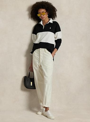 Polo Ralph Lauren 長袖ポロシャツ ブラック/ホワイト　未使用品