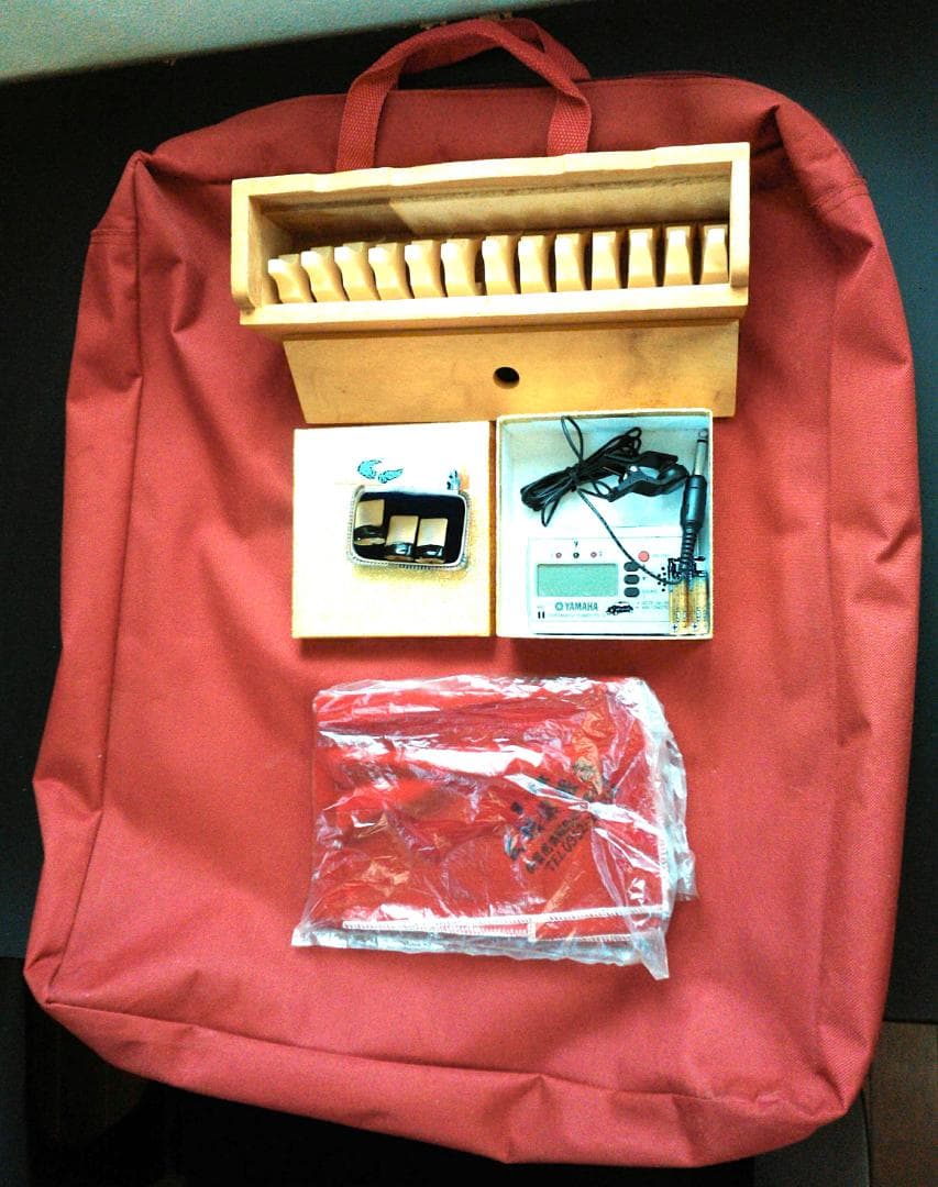 ✿13弦琴(着払いor直接引き取り)琴カバー＋立奏台＋琴柱＋琴爪＋チューナー付き