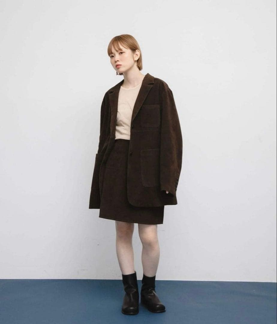 【新品】KBF パッチポケットテーラードジャケット　ダークブラウン