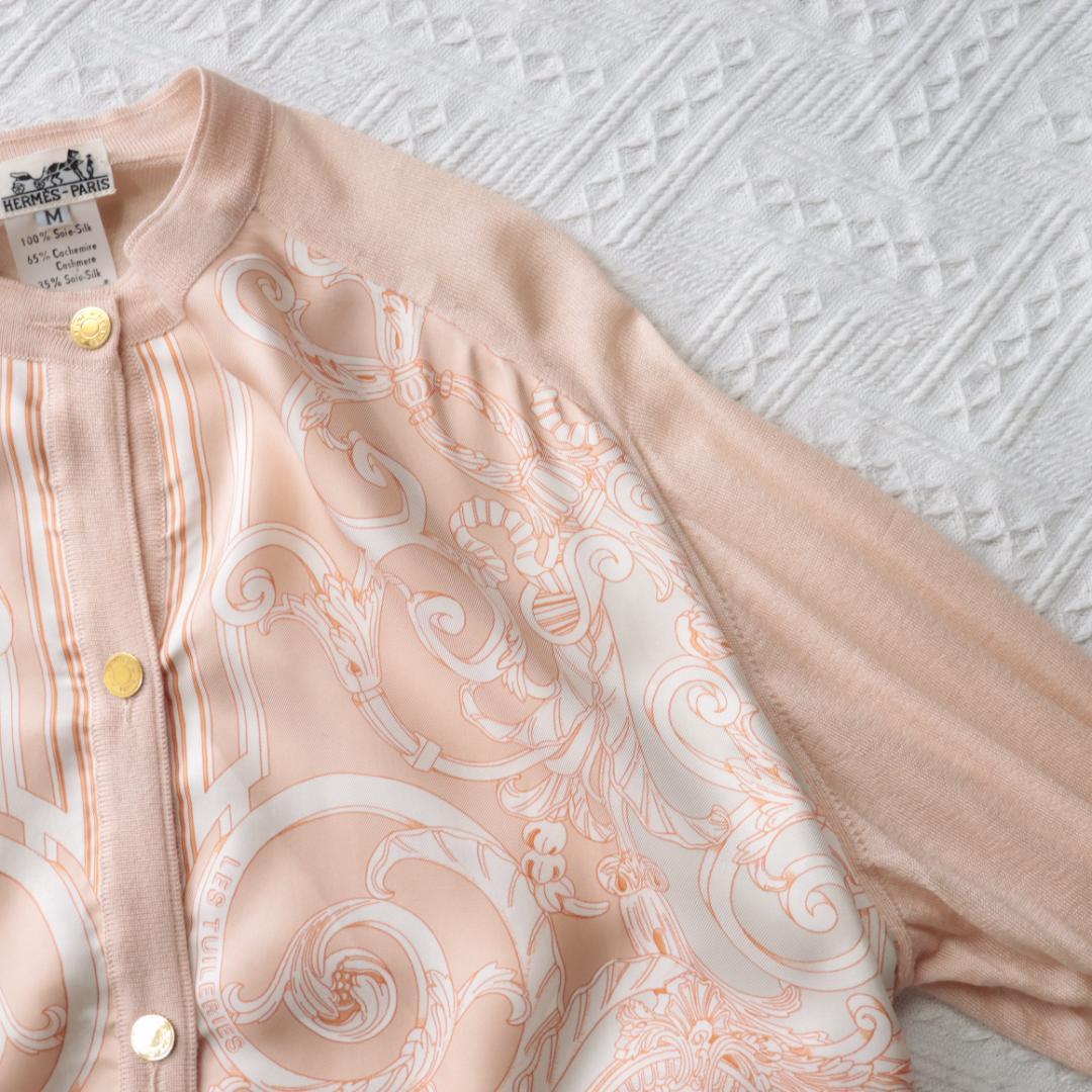 希少アンサンブル！エルメス　ツイルレーヌセットアップ　セリエボタン　カシミア