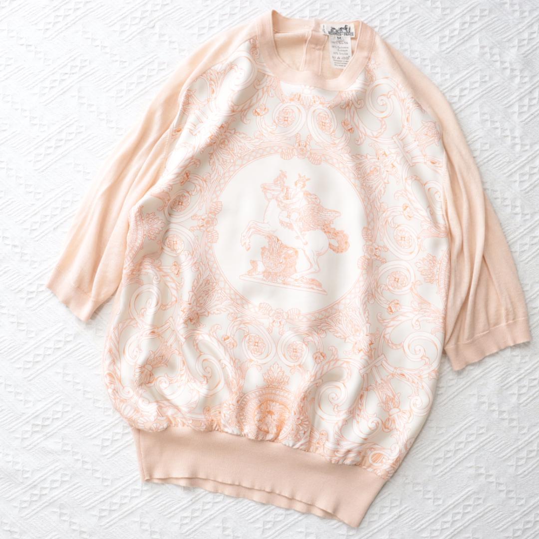 希少アンサンブル！エルメス　ツイルレーヌセットアップ　セリエボタン　カシミア