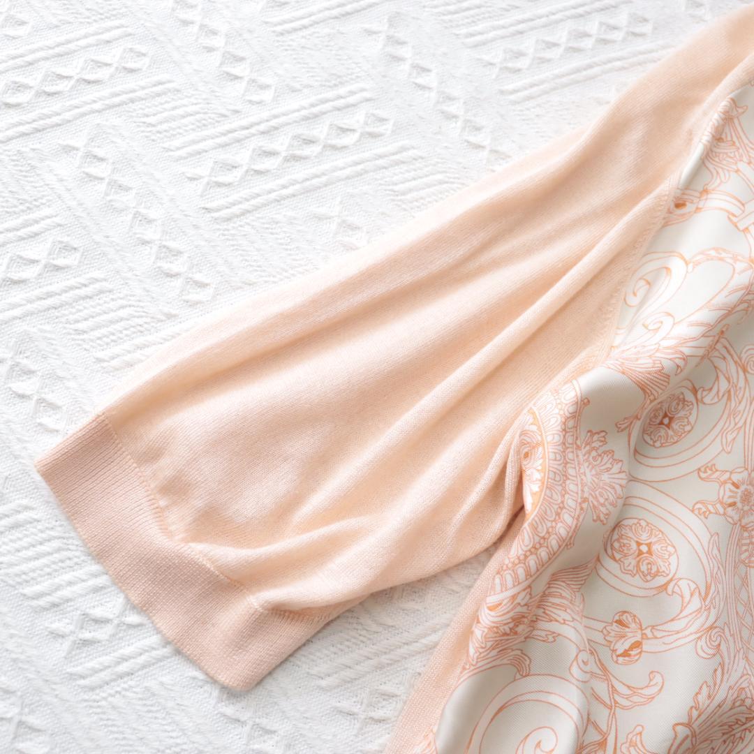 希少アンサンブル！エルメス　ツイルレーヌセットアップ　セリエボタン　カシミア