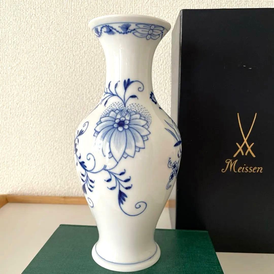 ○綺麗な花瓶○２４cm○箱入り○Meissenマイセン○