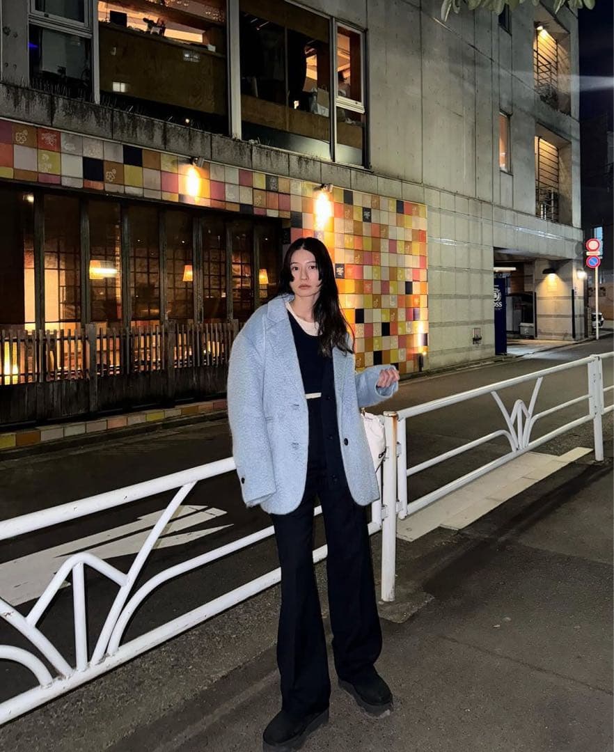 【CLANE】MIX SHAGGY OVER TAILORED JACKET/１