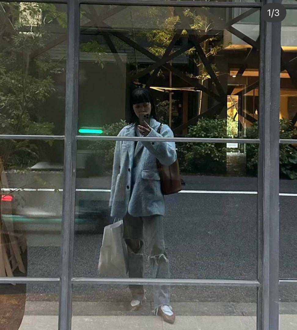 【CLANE】MIX SHAGGY OVER TAILORED JACKET/１