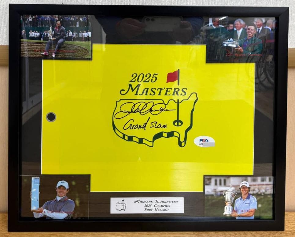 ローリー・マキロイ グランドスライム達成マスターズ優勝 直筆サイン 鑑定書付