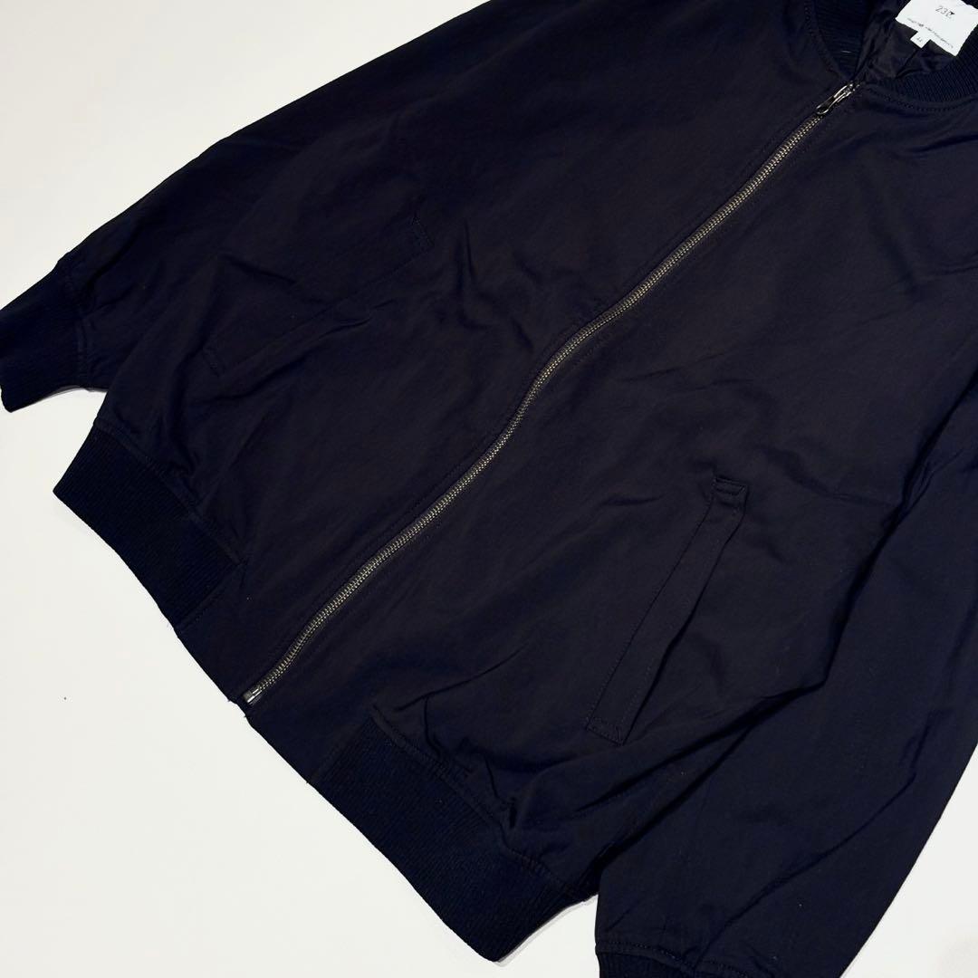 【極美品】大きいサイズ 23区 キュプラナイロンストレッチ MA-1 ブルゾン