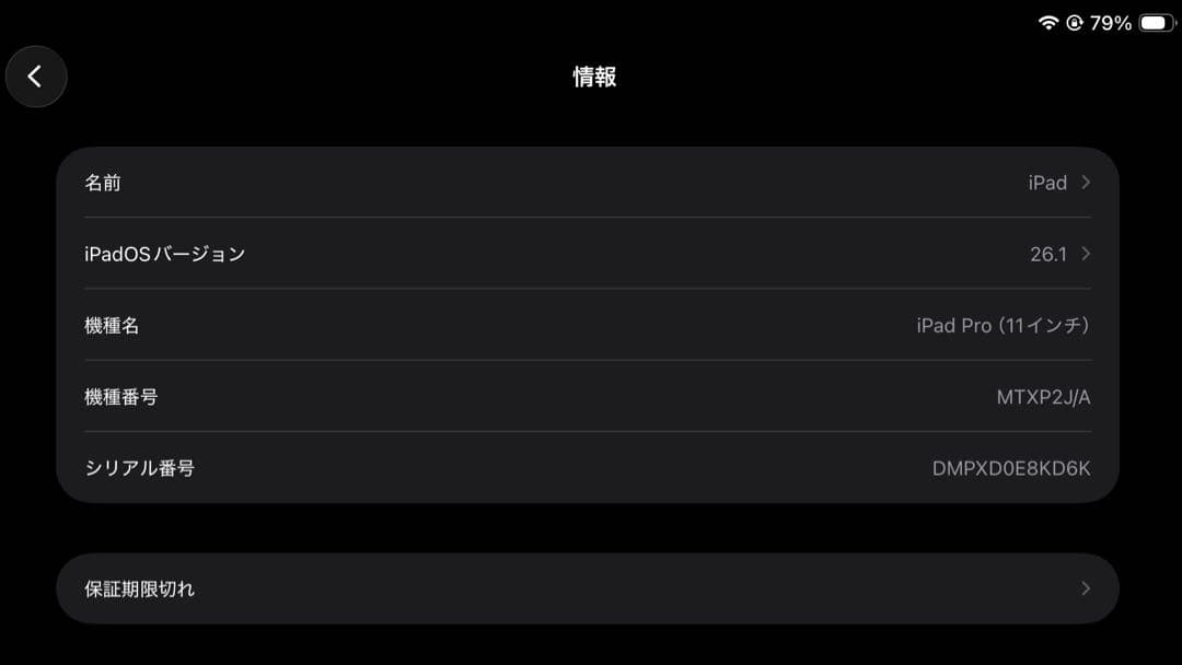 iPad Pro 11インチ 第1世代 64GB Wi-Fiモデル（即日発送可）