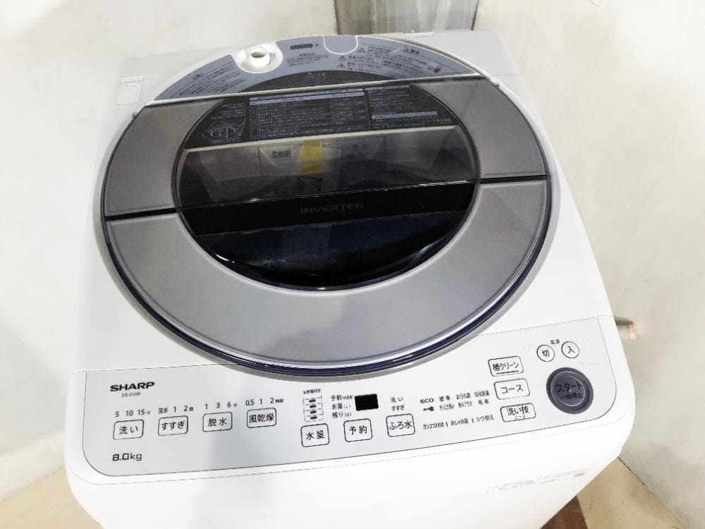 ★分解洗浄済！22年製★SHARP 8kg 洗濯機【ES-GV8F-S】G36W
