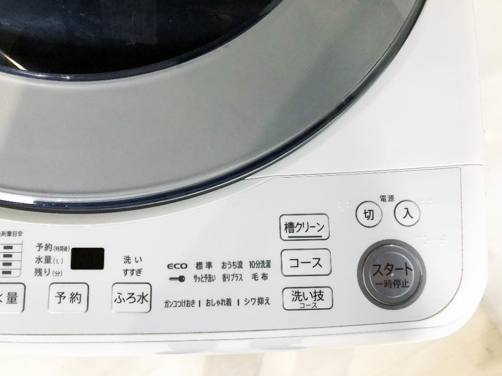 ★分解洗浄済！22年製★SHARP 8kg 洗濯機【ES-GV8F-S】G36W