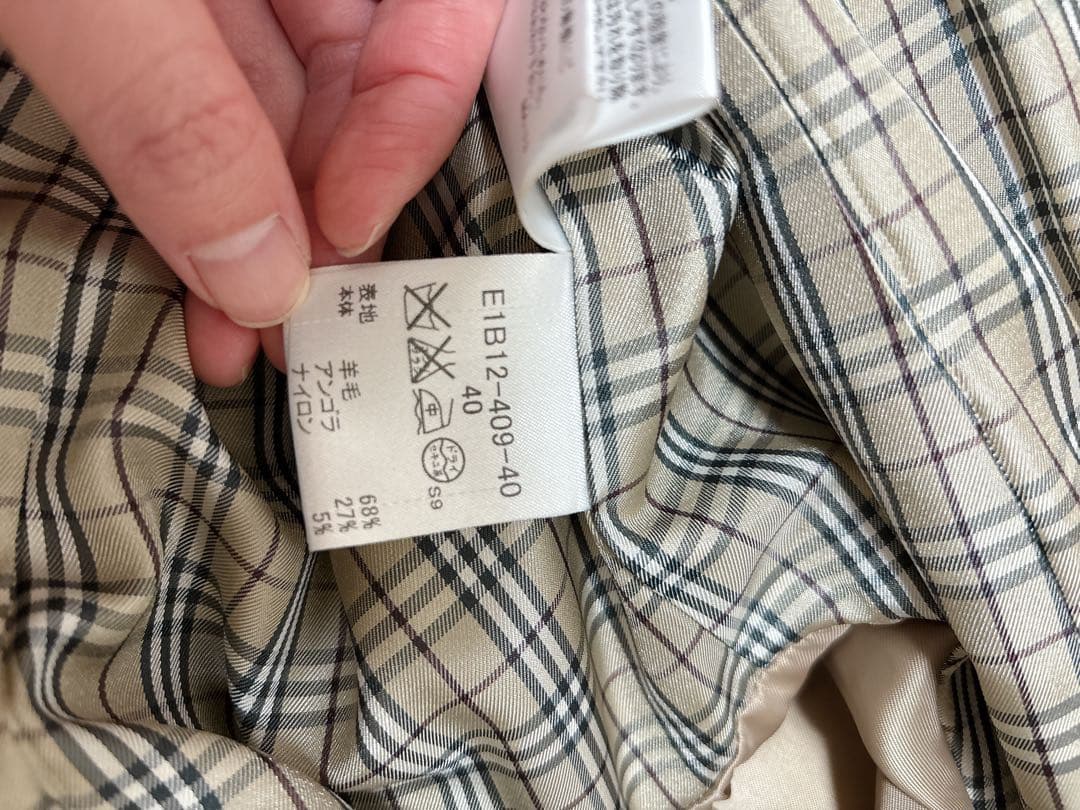 BURBERRY BLUELABEL ウールコート 40 ベージュ