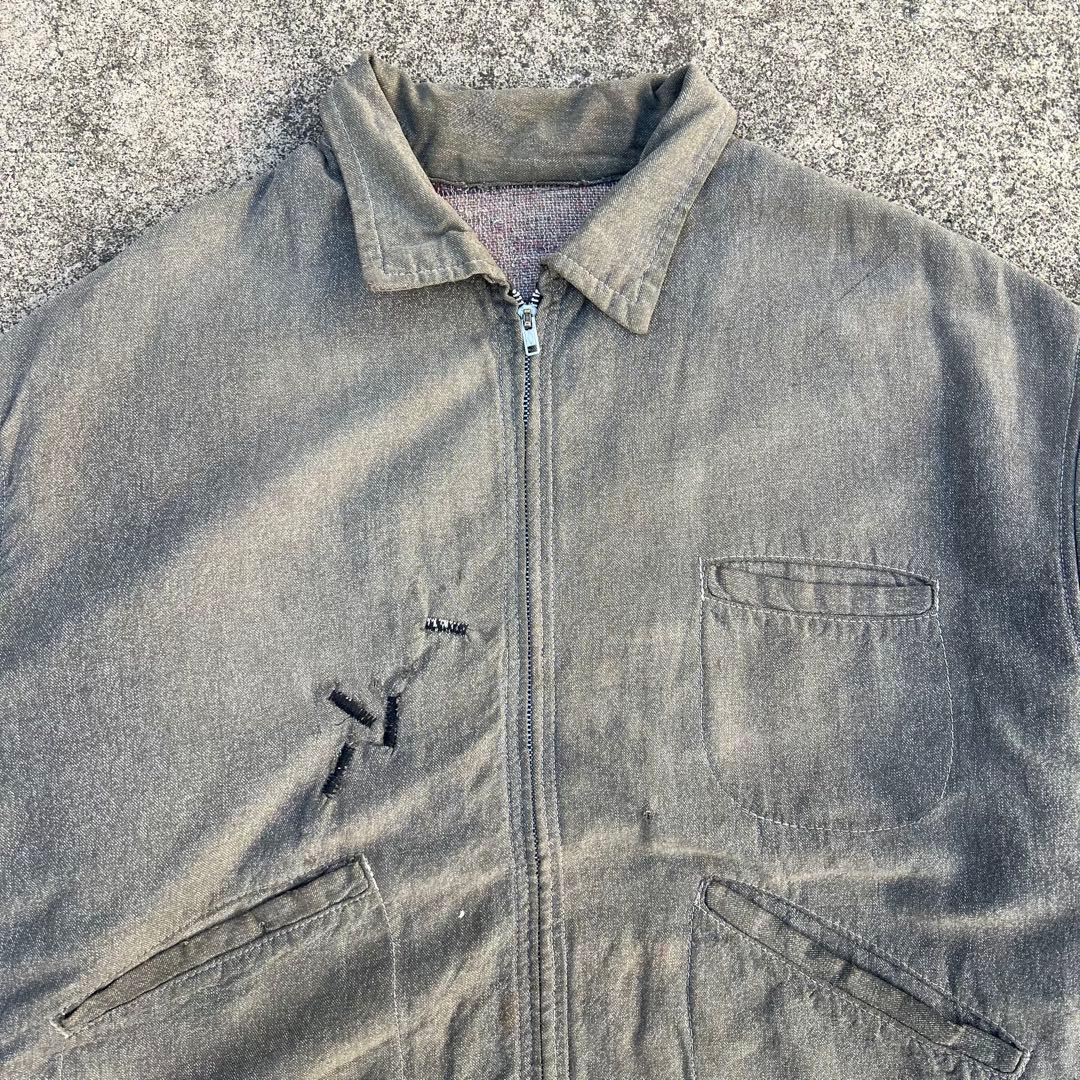 身幅70cm 50sブラックシャンブレー ジャケット ヘラクレス BIG MAC