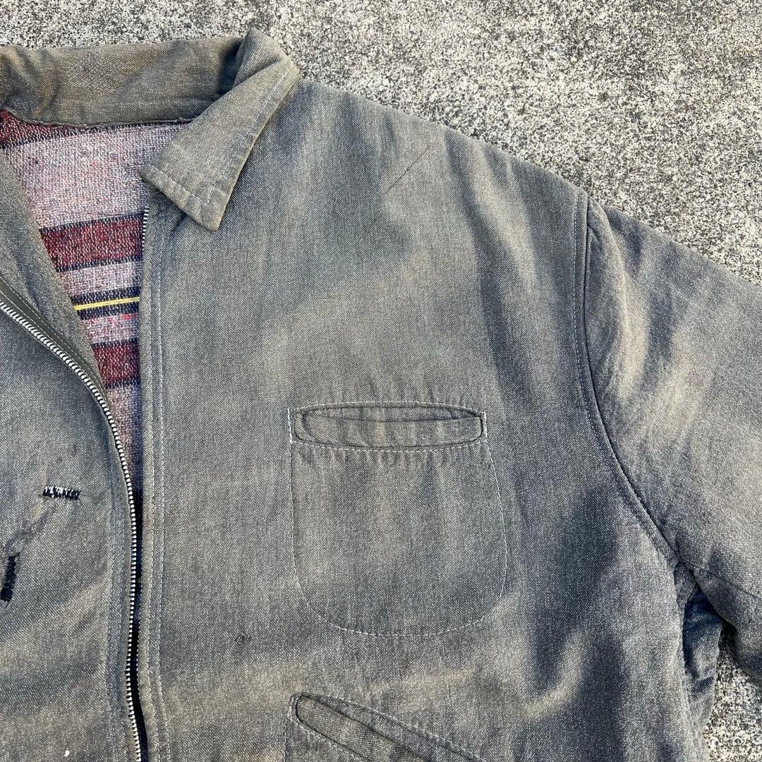 身幅70cm 50sブラックシャンブレー ジャケット ヘラクレス BIG MAC