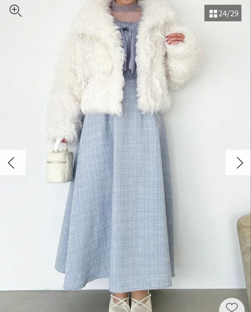 【即日発送】dazzlin ビッグリボンドレス グレー