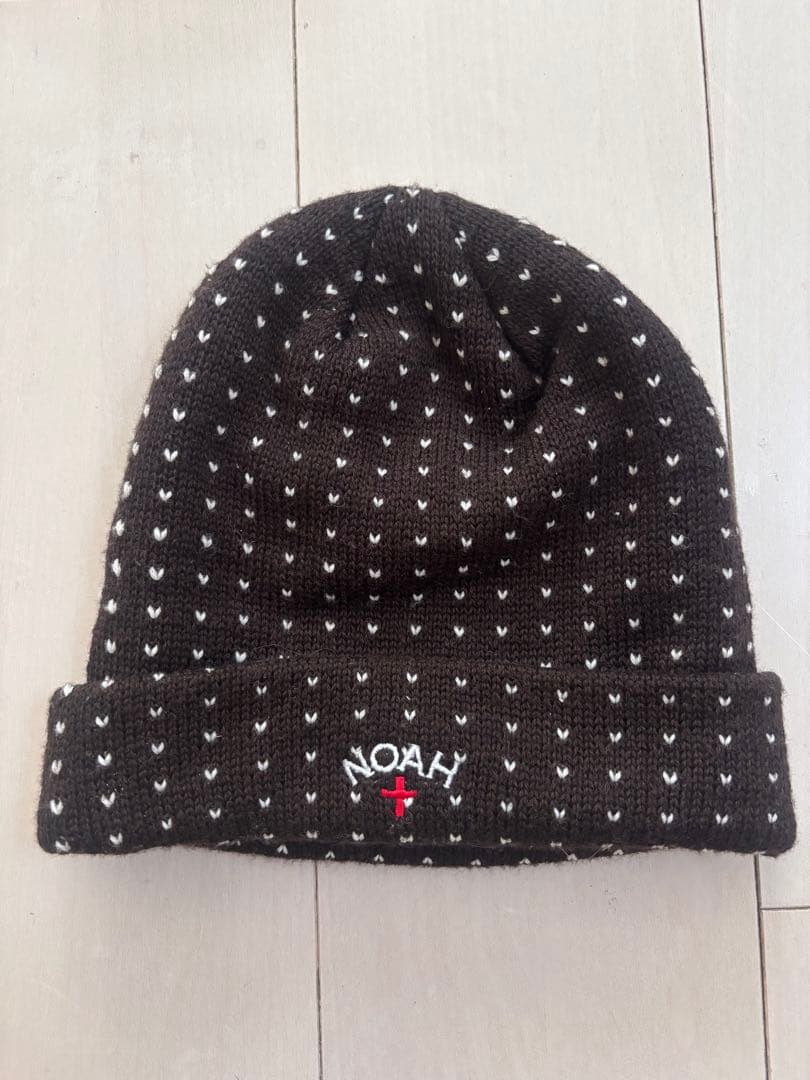 希少品NOAH ハート ドット柄 ビーニー ニット帽