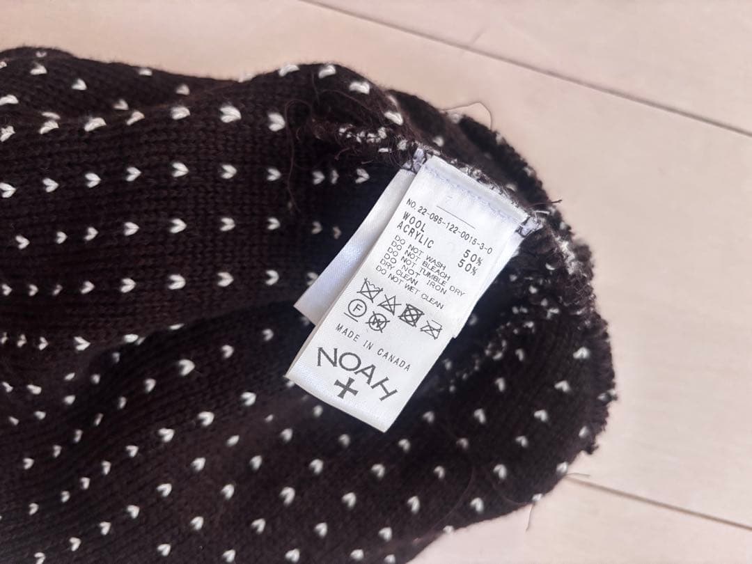 希少品NOAH ハート ドット柄 ビーニー ニット帽