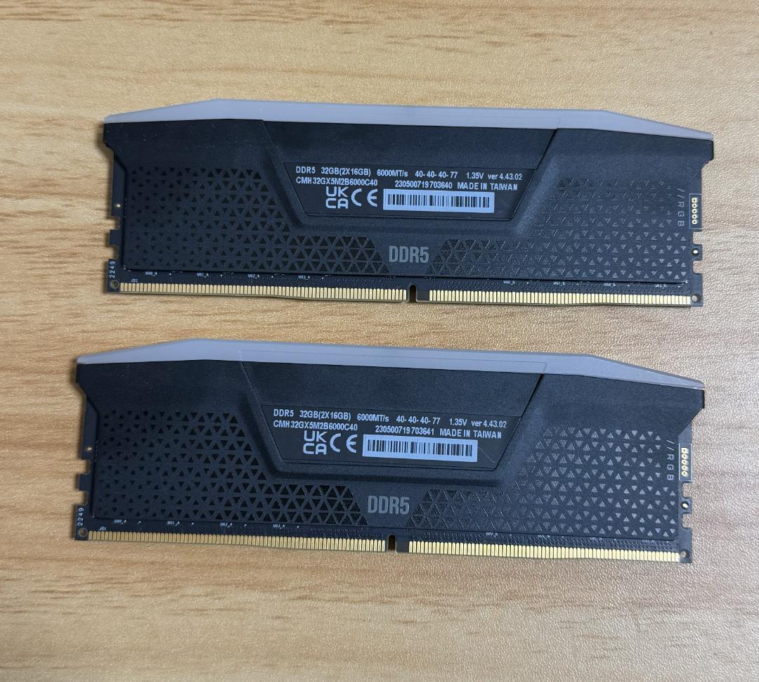 CORSAIR DDR5-6000MHz デスクトップPC用メモリ