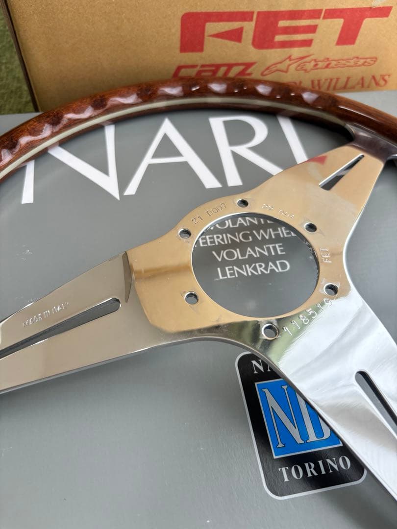 T　NARDI ウッドステアリング 大径38π 美品 正規品 FET
