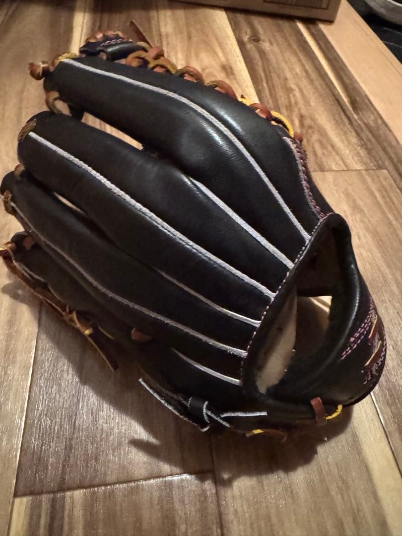 【ほぼ未使用】ジームス 一般軟式 外野用グラブ SV529GBN 三方親シリーズ