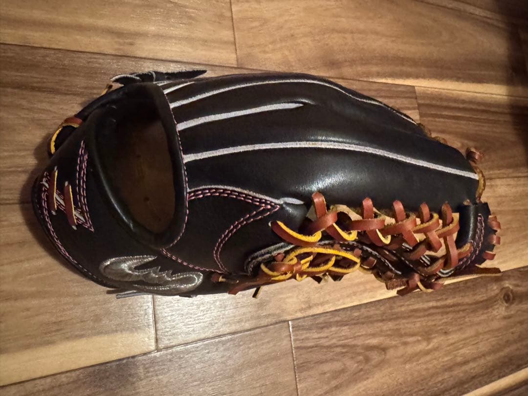 【ほぼ未使用】ジームス 一般軟式 外野用グラブ SV529GBN 三方親シリーズ