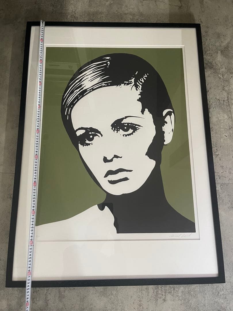 コンラッドリーチ ツィギー シルクスクリーン 額装 ポップアート 希少