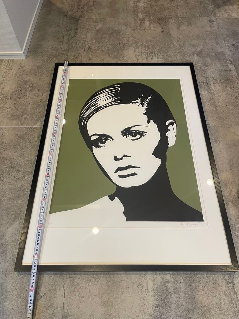 コンラッドリーチ ツィギー シルクスクリーン 額装 ポップアート 希少