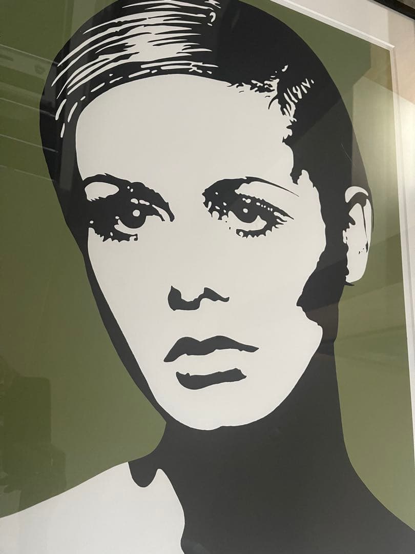 コンラッドリーチ ツィギー シルクスクリーン 額装 ポップアート 希少