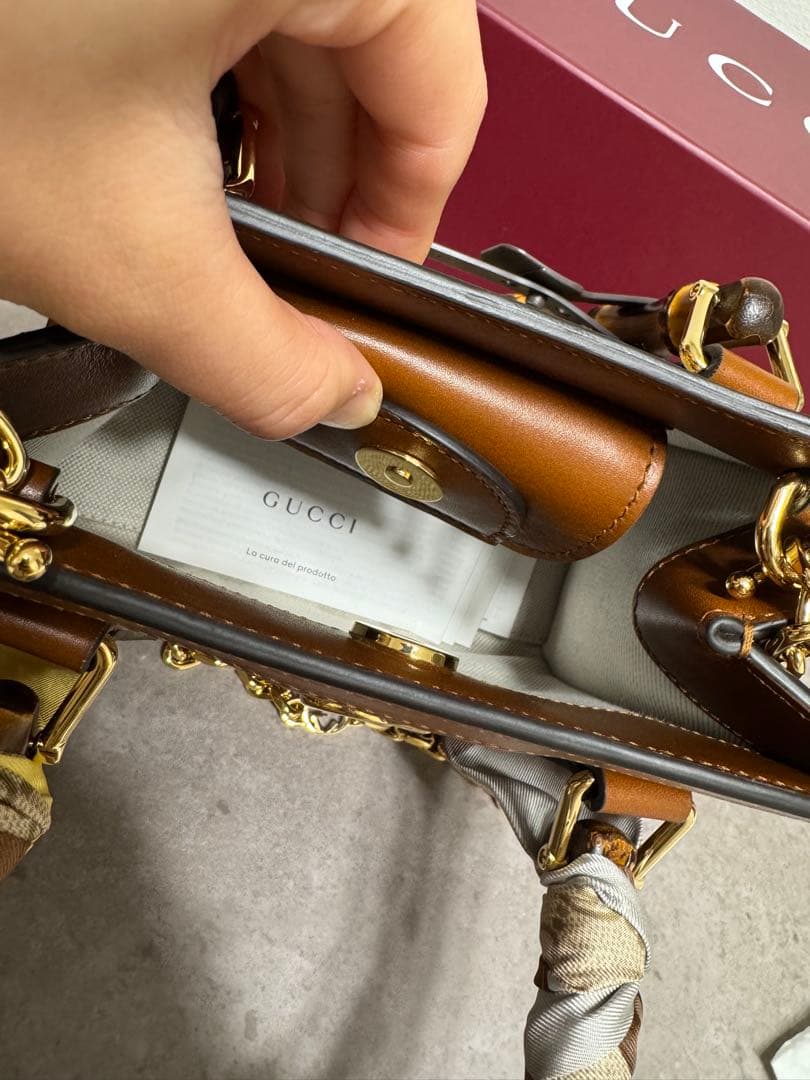 【新品】〔グッチ ダイアナ〕クリスタル ミニ トートバッグ