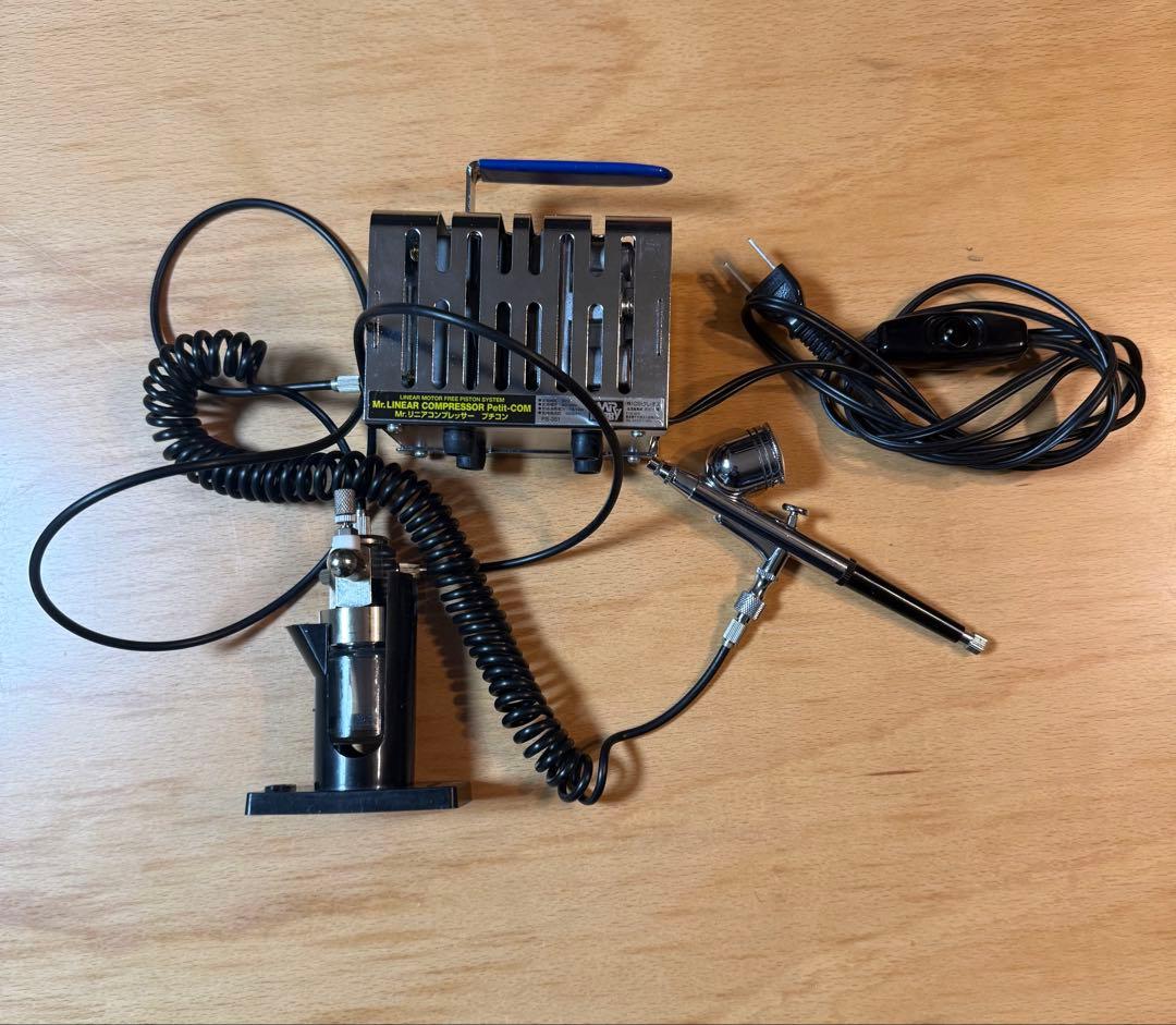 クレオス　プチコン　水抜きシステム　エアブラシセット