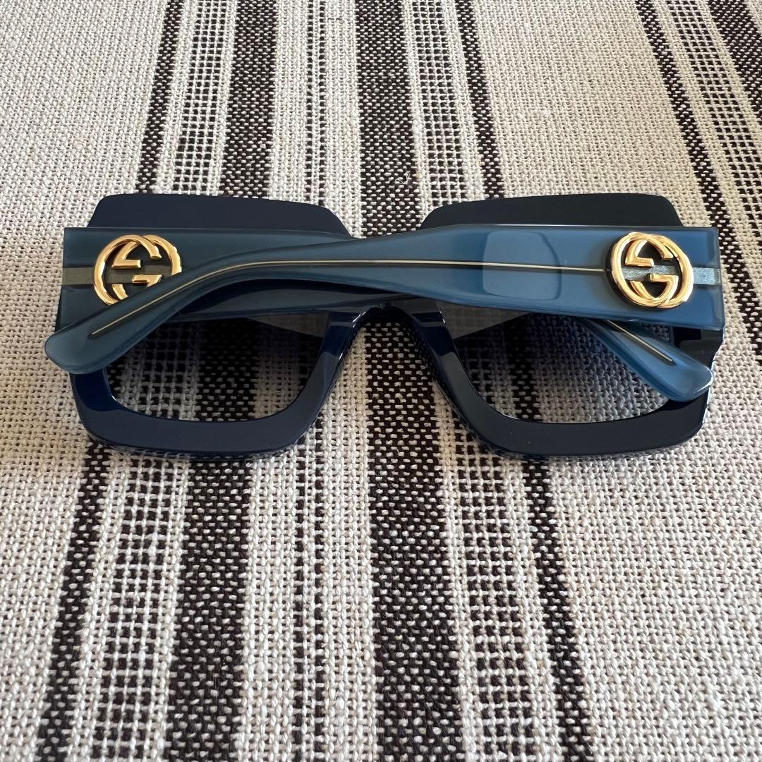 小物 GUCCI sunglasses Blue Square Frame