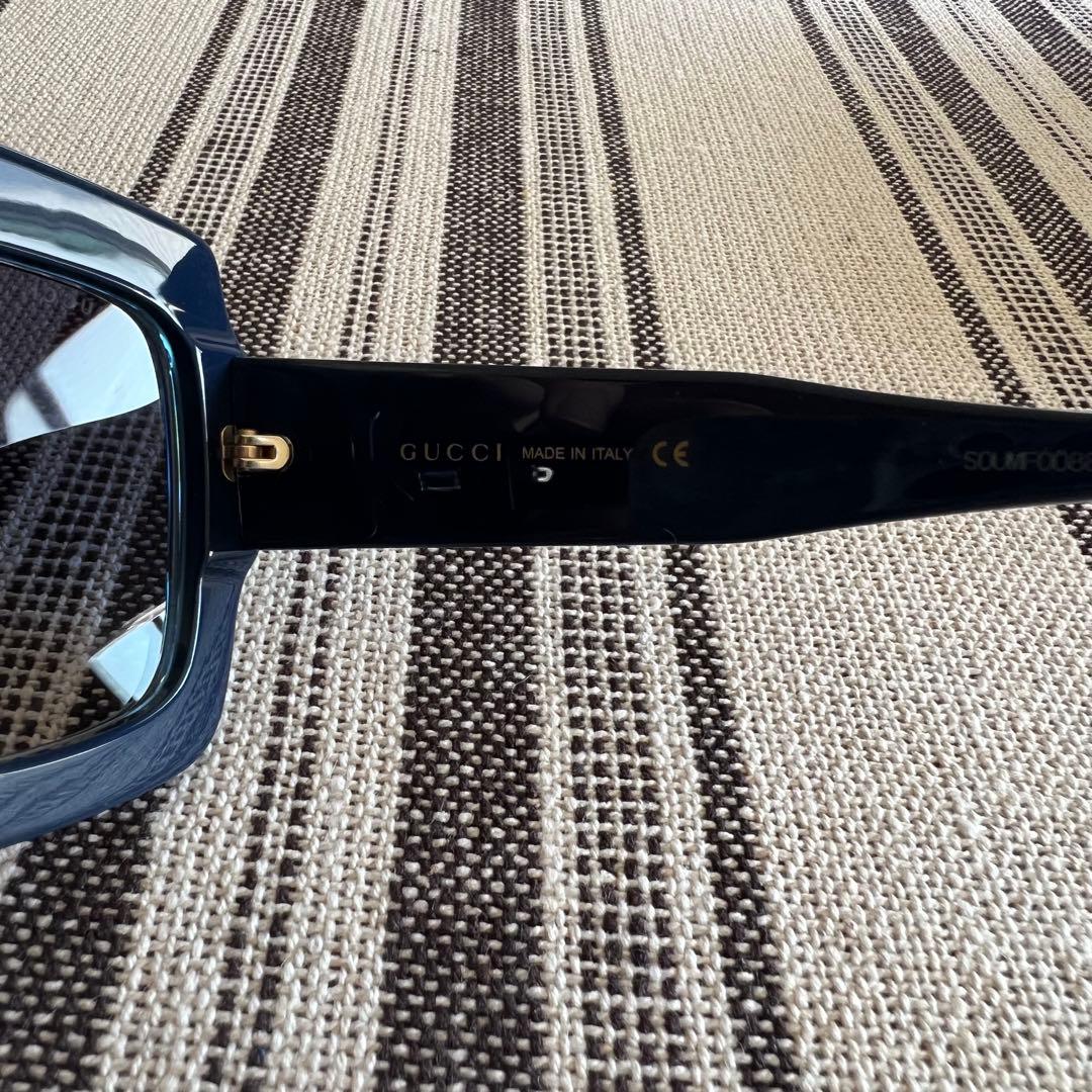 小物 GUCCI sunglasses Blue Square Frame