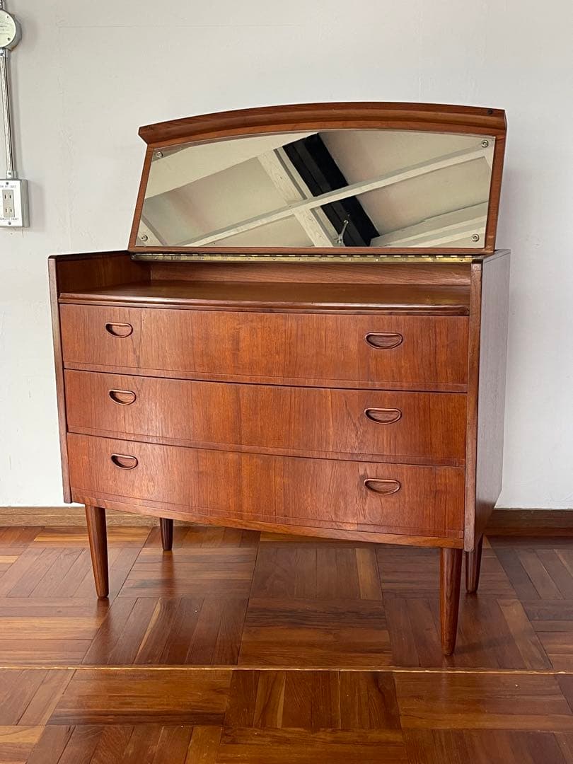 北欧 デンマーク ヴィンテージ チーク 3段 チェスト