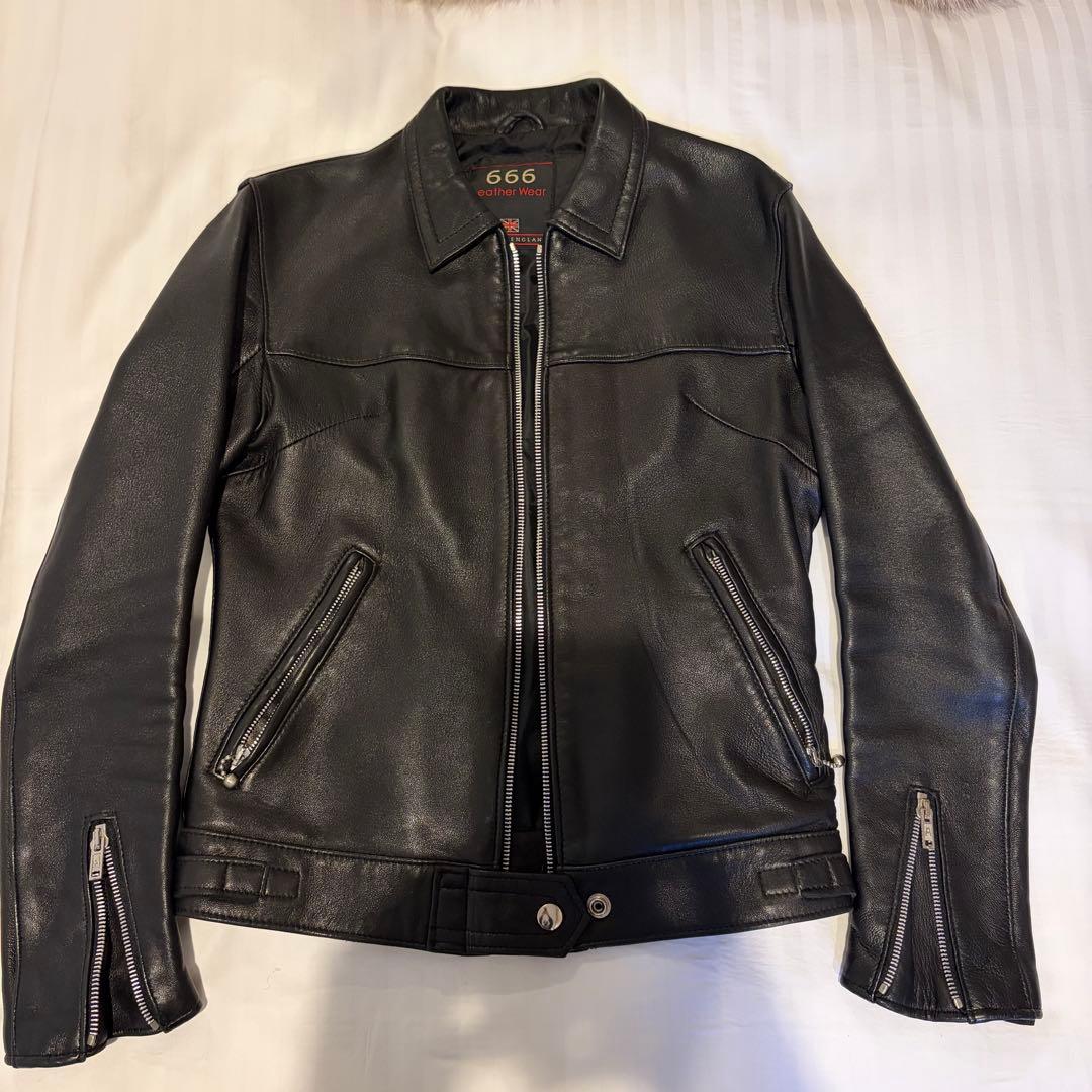 666 S 32 シングル ライダース ジャケット レザー 英国製 ブラック 黒