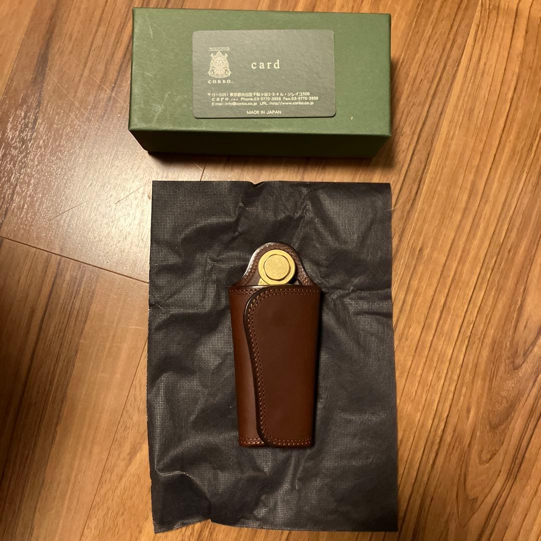 CORBO. レザー キーケース ブラウン 箱付き