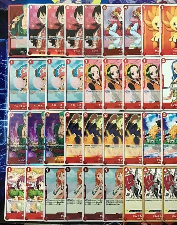 ワンピースカード 本格構築【赤単ゾロデッキ】 メイン&ドン!!&二重スリーブ