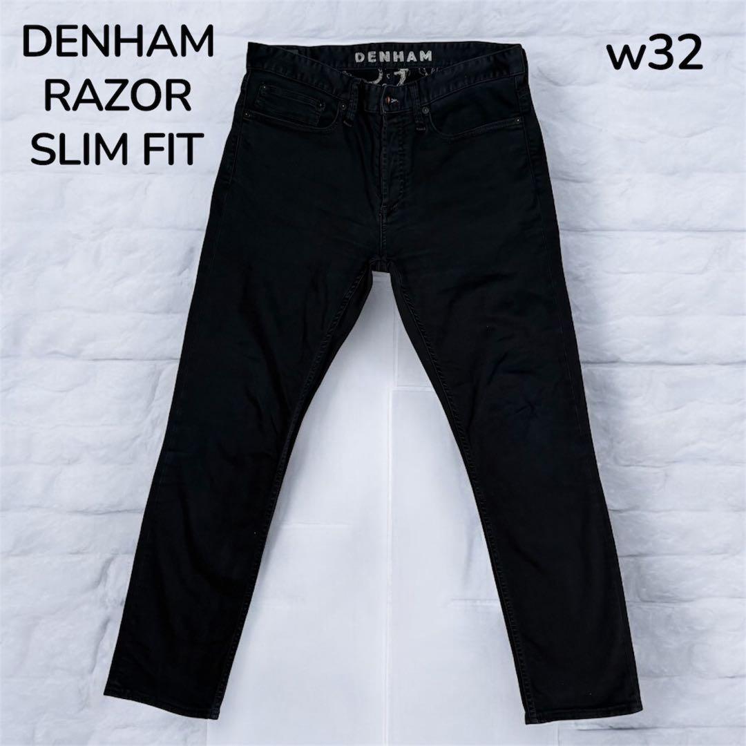 カラス デンハム RAZOR ルーマニア製 W32 L34 ブラック