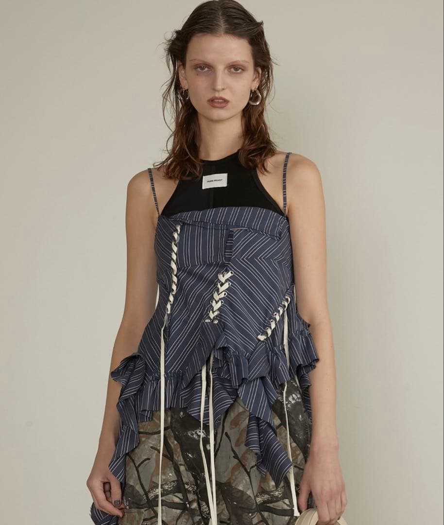 PRANK PROJECT ストライプ フリルビスチェ