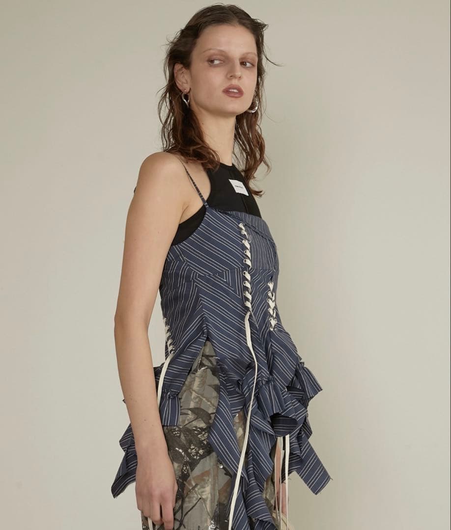 PRANK PROJECT ストライプ フリルビスチェ