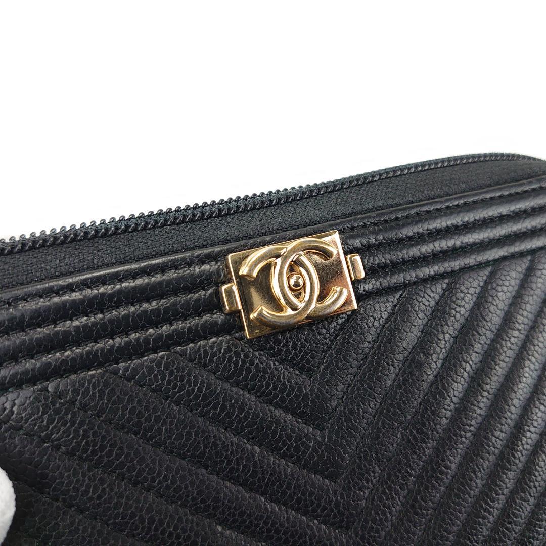 【morishoさま用】ボーイシャネル　ラウンドファスナー長財布　1210